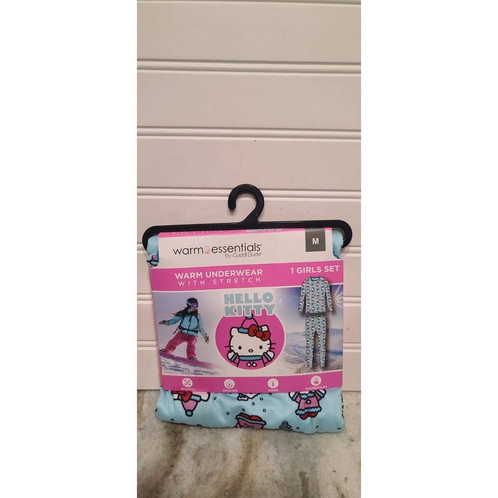 Warm Essentials Warm Underwear With Stretch Girls Set Size M Hello Kitty